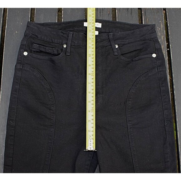 Good American - sz 14/32 - Good Waist Slim Leg w/Front Seam, STRETCH, Blackout - Picture 6 of 10